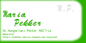 maria pekker business card